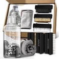 thumbnail image 1 of Kit limpiador de zapatos OLAMTAI Sneaker 300 ml con 3 cepillos y toalla, 1 of 7
