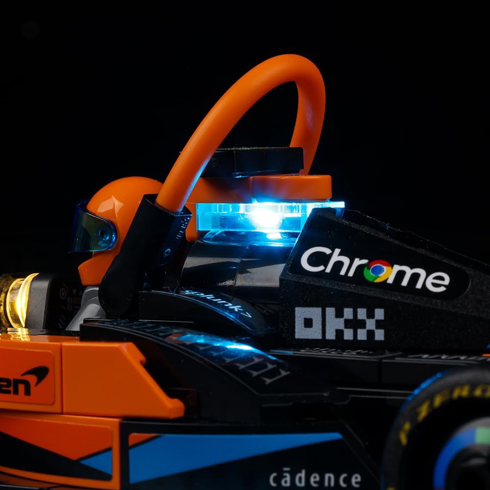 Kyglaring LED Light Kit for Lego Speed Champions 2023 McLaren Formula 1 Race Car Toy (No Model)-The Lighting Set Compatible with LEGO Racing Vehicle 76919 (Classic Version)