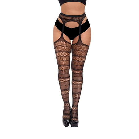 

Lovehome Women s Vintage Fake Tattoo Stockings Dot Print Thin Mesh Pantyhose