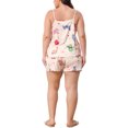 thumbnail image 3 of Agnes Orinda Women's Plus Size 2 Piece Nightwear Heart Pattern Cami and Boxer Shorts Cute Soft Lounge Pajamas Set 1X Beige, 3 of 6
