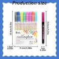 thumbnail image 3 of 24 Colors Double Line Outline Marker Set, Cosmug Multicolor Outline Writing Pens, Double Line Decorative Markers, for Card Making, Scrapbooking and Art Journaling Use, 3 of 9