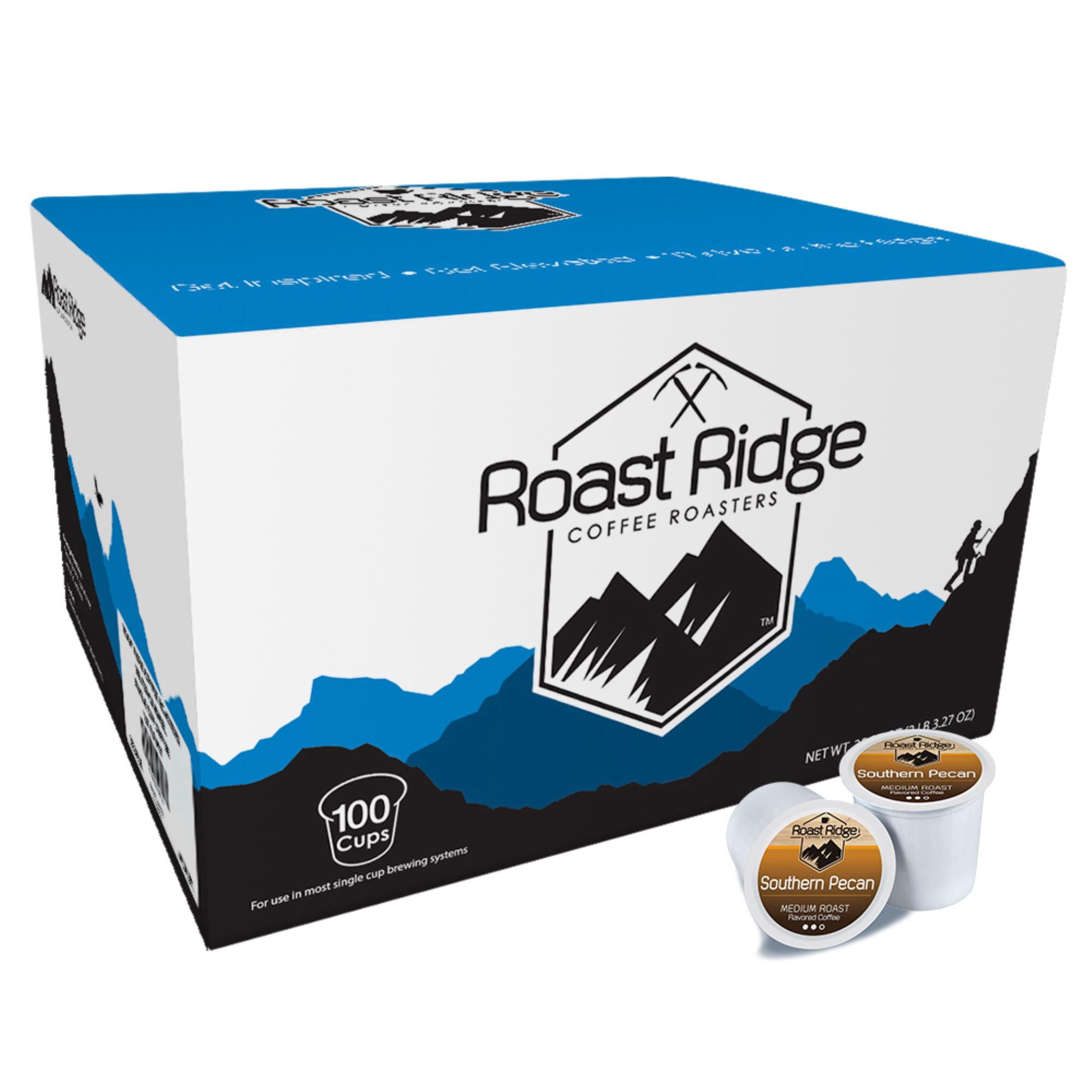 Roast Ridge Single Serve Coffee Pods for Keurig K-Cup Brewers, Southern Pecan, Medium Roast, 100 ct