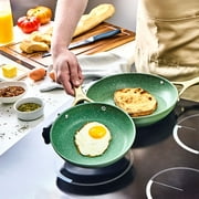 Thyme & Table 12-Piece Non-Stick Supreme Cookware Set, Pots and Pans Set - Olive