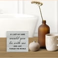 thumbnail image 4 of 7x7 IN Rustic Bedroom Quote Wooden Box Sign, Home Bedroom Decor,If I Just Lay Here Block Plaque for Wall Tabletop Desk, Farmhouse Style Wall Art Decoration,, 4 of 6