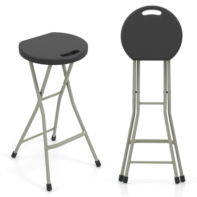 Costway 2 PCS Portable Folding Stools Lightweight Fishing Stool with 330 lbs Limited