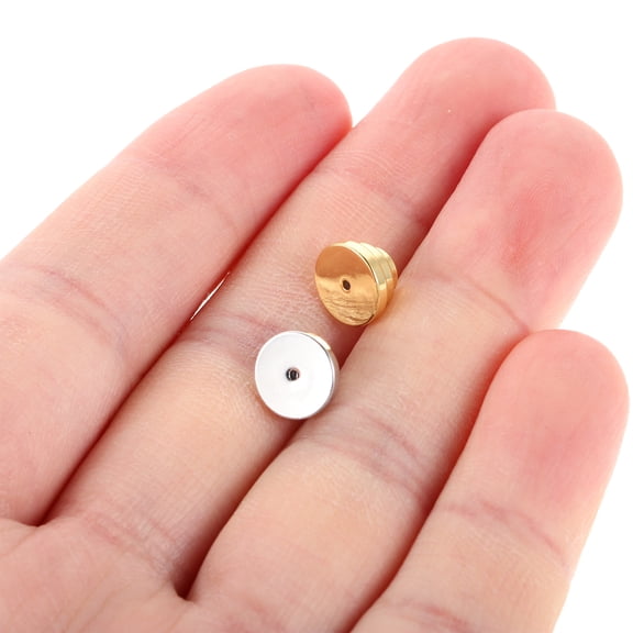 OULII 10Pcs Ear Jewelry Locking Backs for Earrings Metal Protection for Active Women