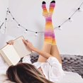 thumbnail image 5 of Dailycode Sheer Knee High Stockings for Women Multicolored Hills, 5 of 7