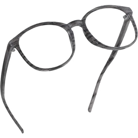 LifeArt Blue Light Blocking Glasses, Anti Eyestrain, Computer Reading Glasses, Gaming Glasses, TV Glasses for Women Men, Anti Glare (Wood, +3.00 Magnification)