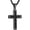 1-Black, variant on Carbon Fiber Cross Necklace for Men Stainless Steel Christian Crucifix Pendant Includes Necklace 22+2" Box Chain