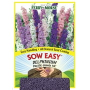 Ferry-Morse SOW Easy Delphinium Pacific Giants Mixed Perennial Flower Seeds Packet - Seed Gardening, Full Sunlight