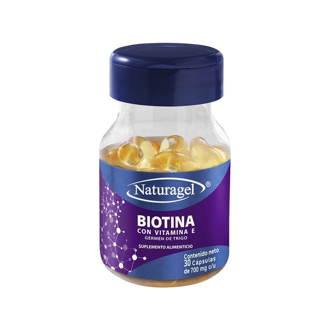 Biotina con Vitamina E Naturagel | 30 Cápsulas SoftGel Naturagel Suplemento Alimenticio