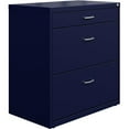 thumbnail image 4 of Space Solutions 30"W Metal 3 Drawer Home Office File Cabinet Navy, 4 of 4