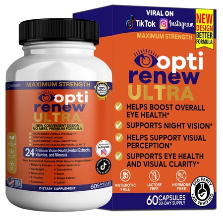 GreenVify Opti Renew Ultra Daily Eye & Vision Support Supplement – Advanced Nutrient & Herbal Blend