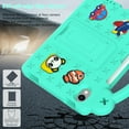 thumbnail image 6 of Kids Case for iPad Mini 7th Gen 8.3" 2024 Tablet Case with Handle & Stand, EVA Foam DIY Cartoon Cute Pattern with Pencil Holder Shockproof Protective Cover for iPad Mini 6th Gen 8.3" 2021, Mintgreen, 6 of 7