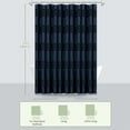 thumbnail image 3 of Inhousolu Woven Fabric Shower Curtain 256GSM, Tufted Striped, Waterproof & Wrinkle Free, Weighted Hem, 72x72 inch, Navy Blue, 3 of 7
