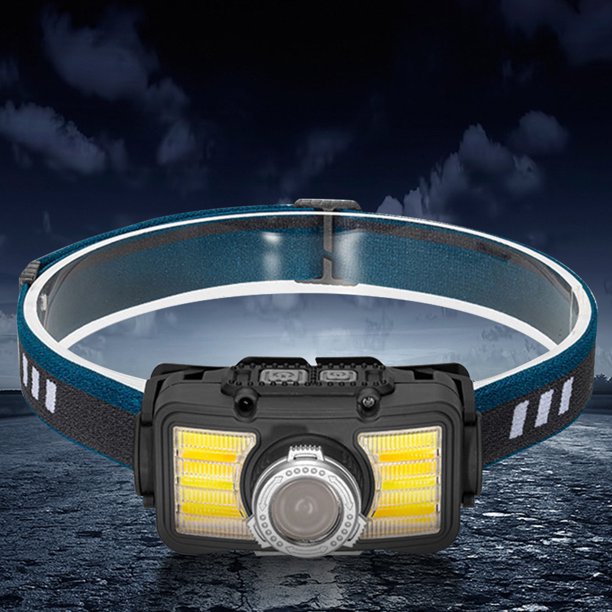 Tipo C Linterna de cabeza de carga Faro impermeable 1800mAh Reflector de camping Hugtrwg Para estrenar