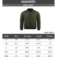 thumbnail image 6 of MADHERO Men's Lightweight Bomber Jacket Classic Zip Up Baseball Flight Jacket Casual Windbreaker Outerwear with Arm Pocket, 6 of 6
