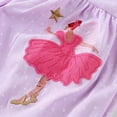 thumbnail image 5 of Rimyaw Toddler Girls Princess Dress, Short Sleeve A-Line Summer Sundress, Soft Casual Purple Dress, Size 4T, 5 of 7