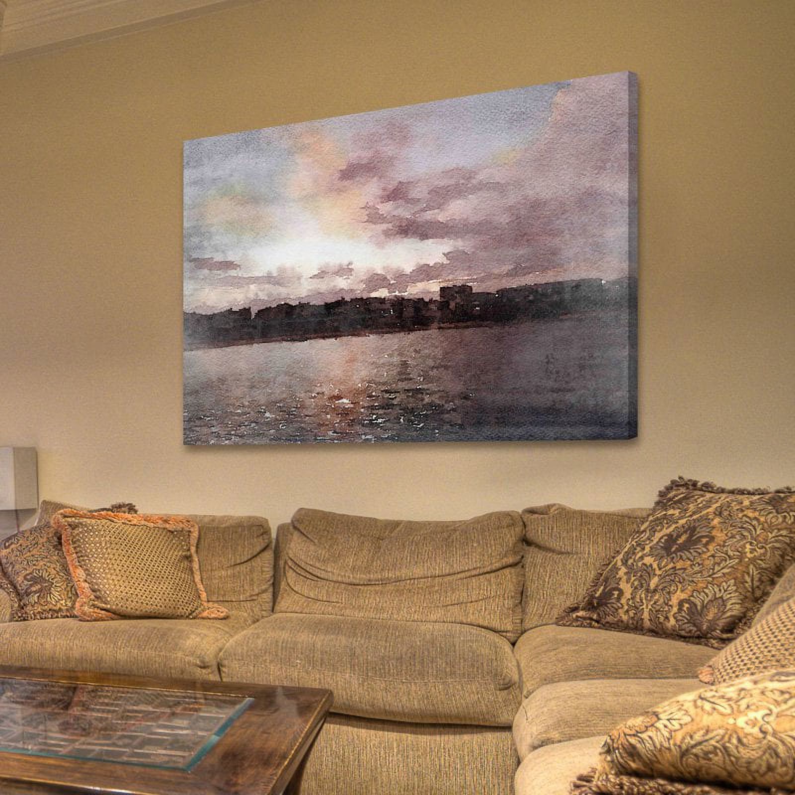 "Red Sky at Night 2" Painting Print on Wrapped Canvas