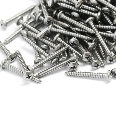 

Red Hound Auto 160 Marine Pan Head Self Tapping Screw Set Type A Number 8 x 1.25 Inches for Wood Metal Plastics 304 SS Stainless Steel Corrosion Resistant