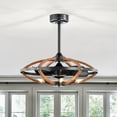 thumbnail image 5 of Dariin 28.3 in. 6-Light Indoor Matte Black Finish Ceiling Fan with Light Kit and Remote, 5 of 5