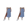 thumbnail image 1 of Sonducket Impreso larga dividida Columpio Estética Playa Vacaciones Mujer Adolescentes Primavera Verano Ropa Banquete Azul oscuro S 2Conjunto, 1 of 6