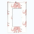 thumbnail image 5 of Metal Light Switch Plate Cover Cute Baby Elephant Pink ZOO006, 5 of 13