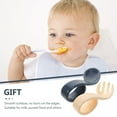 thumbnail image 4 of 1 conjunto de capacitación para niños Capacitación de la vajilla doblada fácil de agarre para niños pequeños Spoon Spoon, 4 of 6