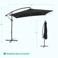 thumbnail image 2 of Sonerlic 8.2 x 8.2ft Patio Offset Umbrellas Outdoor Hanging Market Patio Umbrella, 50+ UV Protection Cantilever Outside Umbrellas for Yard, Pool and Deck,Black, 2 of 5