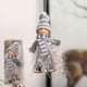 thumbnail image 2 of Bewildely Colgante colgante pequeño muñeco de Navidad de lana lindos juguetes de peluche ligero brillante adornos de árbol de Navidad Kits de decoración para fiestas Gris/Niño, 2 of 6
