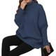 thumbnail image 1 of Suéter de invierno para mujer, suéter de punto de cuello alto de gran tamaño y cálido, suéter de punto con mangas de murciélago sueltas para otoño e invierno, 1 of 6