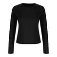 thumbnail image 6 of Abomasnow Women's Long Sleeve Shirts Fall 2025 Casual Basic Going Out Crop Tops Slim Fit Tight Y2K Clothes, 6 of 7