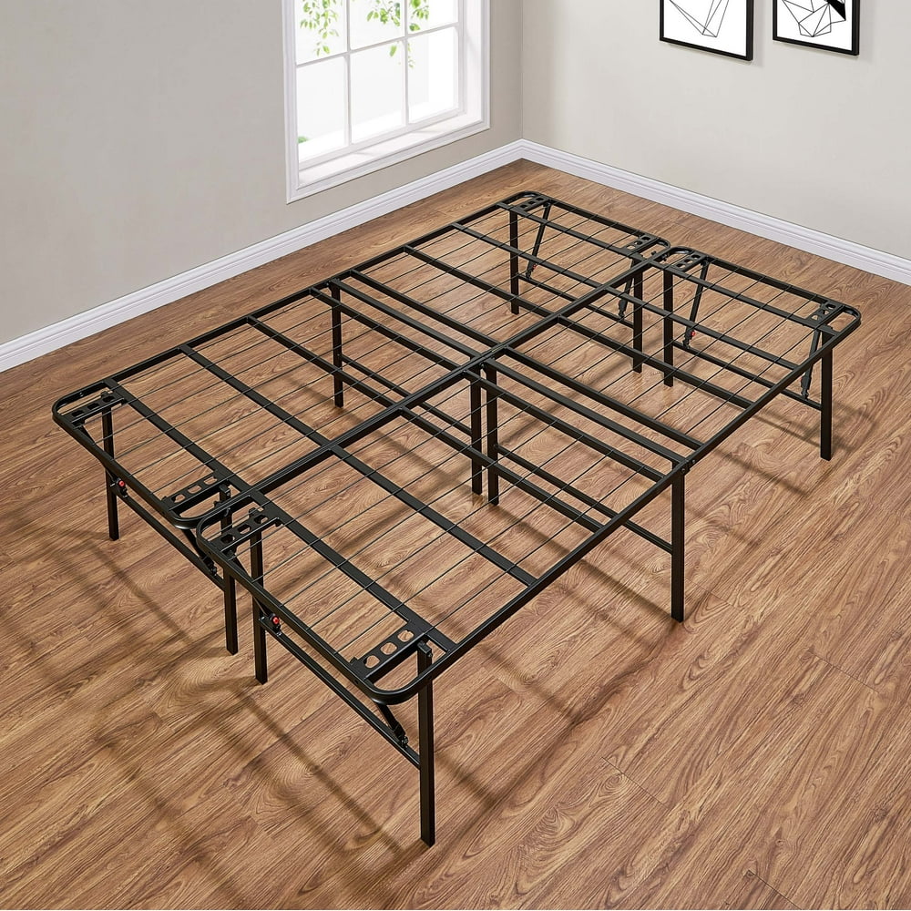 Mainstays 18" High Profile Foldable Steel Bed Frame, Queen - Walmart