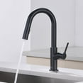 thumbnail image 2 of Kibi Fusion Single Handle Pull Down Kitchen & Bar Sink Faucet with Soap Dispenser - Matte Black, 2 of 3