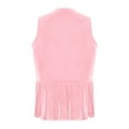 thumbnail image 2 of Zaldita Gilet Western Cowboy Rétro Cowgirl Hippie à Franges pour Enfants Rivets Sans Manches Veste Gilet Rose 16, 2 of 6