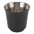 thumbnail image 3 of Taza de café de acero inoxidable 304 con aislamiento de doble pared, para café, té y camping, color negro, 80 ml, 3 of 14