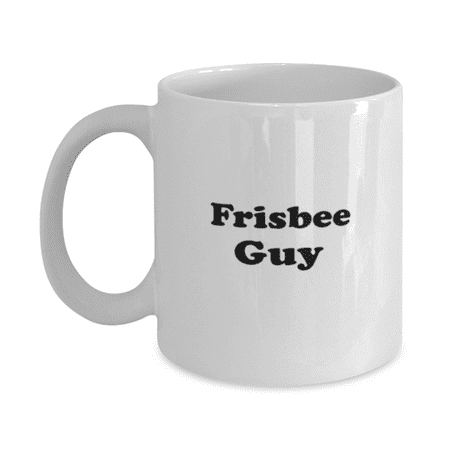 

Funny Frisbee Guy Coffee Mug - Frisbee Coffee Cup - 11oz White