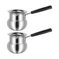 thumbnail image 2 of Olla para derretir mantequilla Utensilios de café Cafetera moka de mango largo Acero inoxidable Turco 900ml, 2 of 8