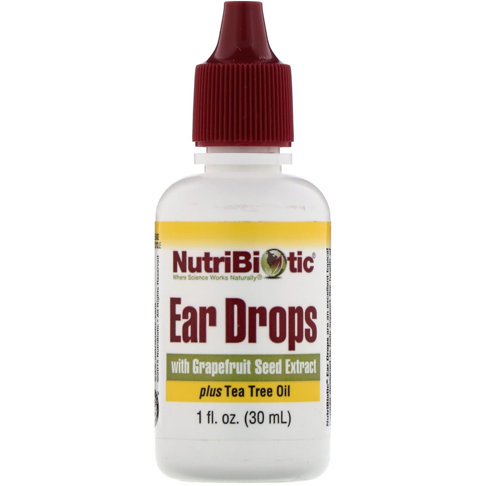 NutriBiotic Ear Drops with Grapefruit Seed Extract plus Tea Tree Oil, 1
