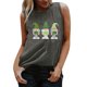 thumbnail image 1 of Gibobby Camiseta sin mangas con cuello en T, camiseta informal para mujer, camiseta sin mangas, chaleco, blusa informal, camisetas sin mangas con estampado redondo para mujer(Gris oscuro,M), 1 of 5