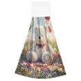 thumbnail image 7 of Dailycode Kitchen Wash Cloths with Hanging Loops Absorbent Absorbent Quick Drying Hand Towels, 2 Pack, Bear Having Outdoor Picnic, 7 of 7