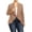 Mocha, variant on Women's Plus Size Casual Long Sleeves Open Front Solid Office Work Wear Blazer Jacket