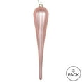 thumbnail image 3 of Vickerman 11" Rose Gold Matte Glitter Drop Christmas Ornament, Set of 3, 3 of 3