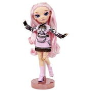 Rainbow High Rainbow Vision Royal Three K-pop – Minnie Choi (Pink Lavender) Fashion Doll. 2 Designer Outfits to Mix & Match w/ Microphone Headset & Band Merch Playset, Gift for Kids 6-12