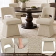 thumbnail image 6 of Usaint 360‑Degree Swivel Chenille Dining Chair, Hollow‑Out Curved‑Back Upholstered Accent Chair for Dining Rooms, Living Rooms, Reading Nooks, Khaki, 6 of 11