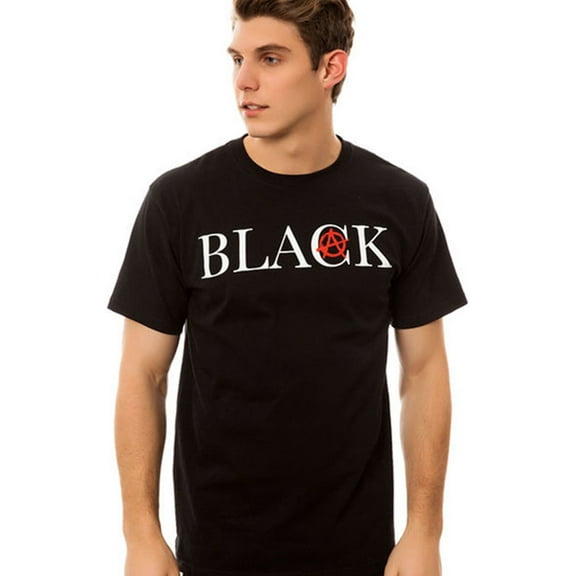 Black Scale Mens The Anarchy Logotype Graphic T-Shirt, Black, Small