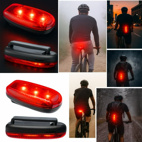 2PC Bicycle Bike Rear LED Tail Lights Wireless Red Signal Lamp Flashlight Safety
