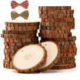 thumbnail image 1 of Rebanadas de madera SENMUT, 30 unidades, de 7 a 8 cm de diámetro, preperforadas, naturales, 1 of 8