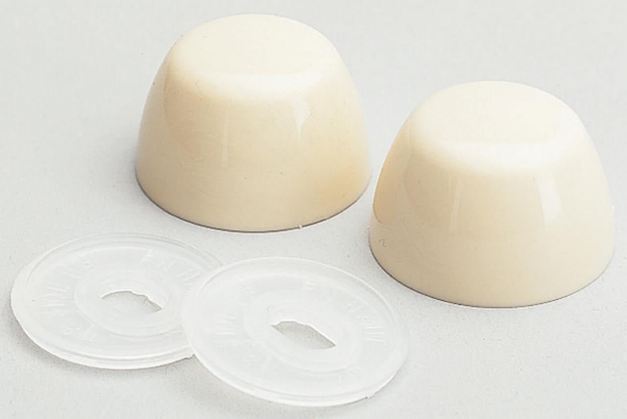 Fluidmaster 7116 Toilet Bolt Cap With SnapOn Insert, Plastic, Bone