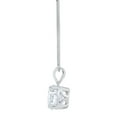 thumbnail image 3 of 1.0 ct Brilliant Round Cut Solitaire Natural Aquamarine 14k White Gold Pendant with 18" Chain, 3 of 3